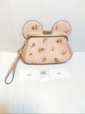 Pink Floral Mouse Ear Wristlet Clutch this is a work of art.